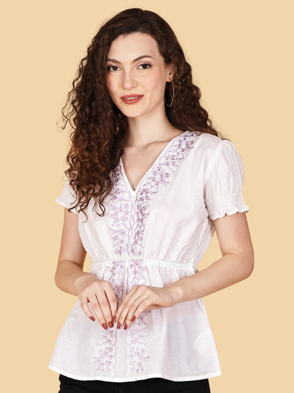 Moonchild Embroidery Top