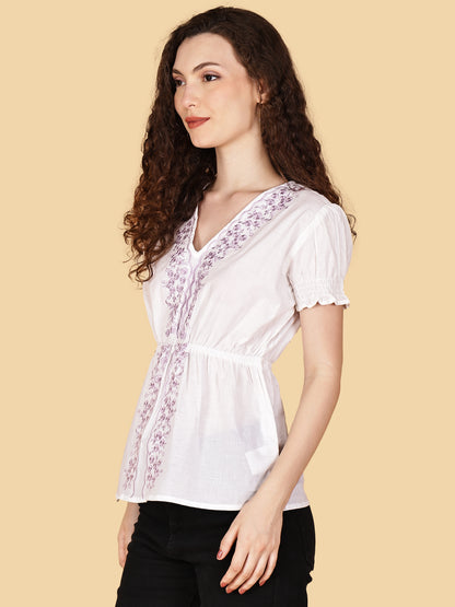 Moonchild Embroidery Top
