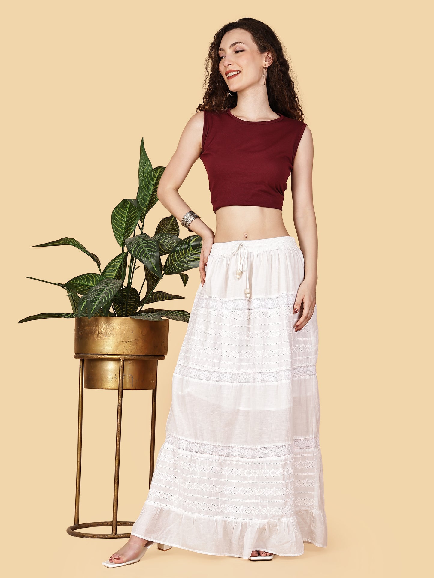 Pearl Stitch Schiffili Skirt