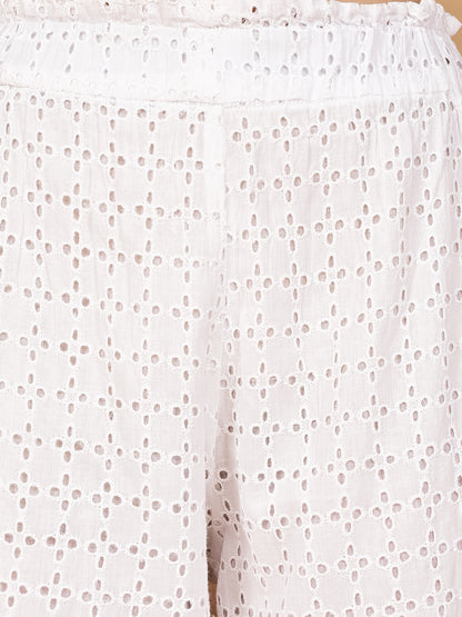 White Aura Schiffili Bottoms