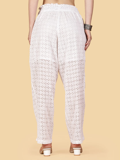 White Aura Schiffili Bottoms