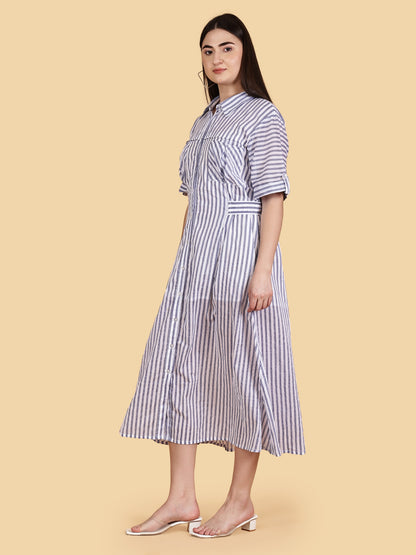 Resort Stripe Shirt Dress