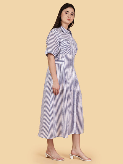 Resort Stripe Shirt Dress
