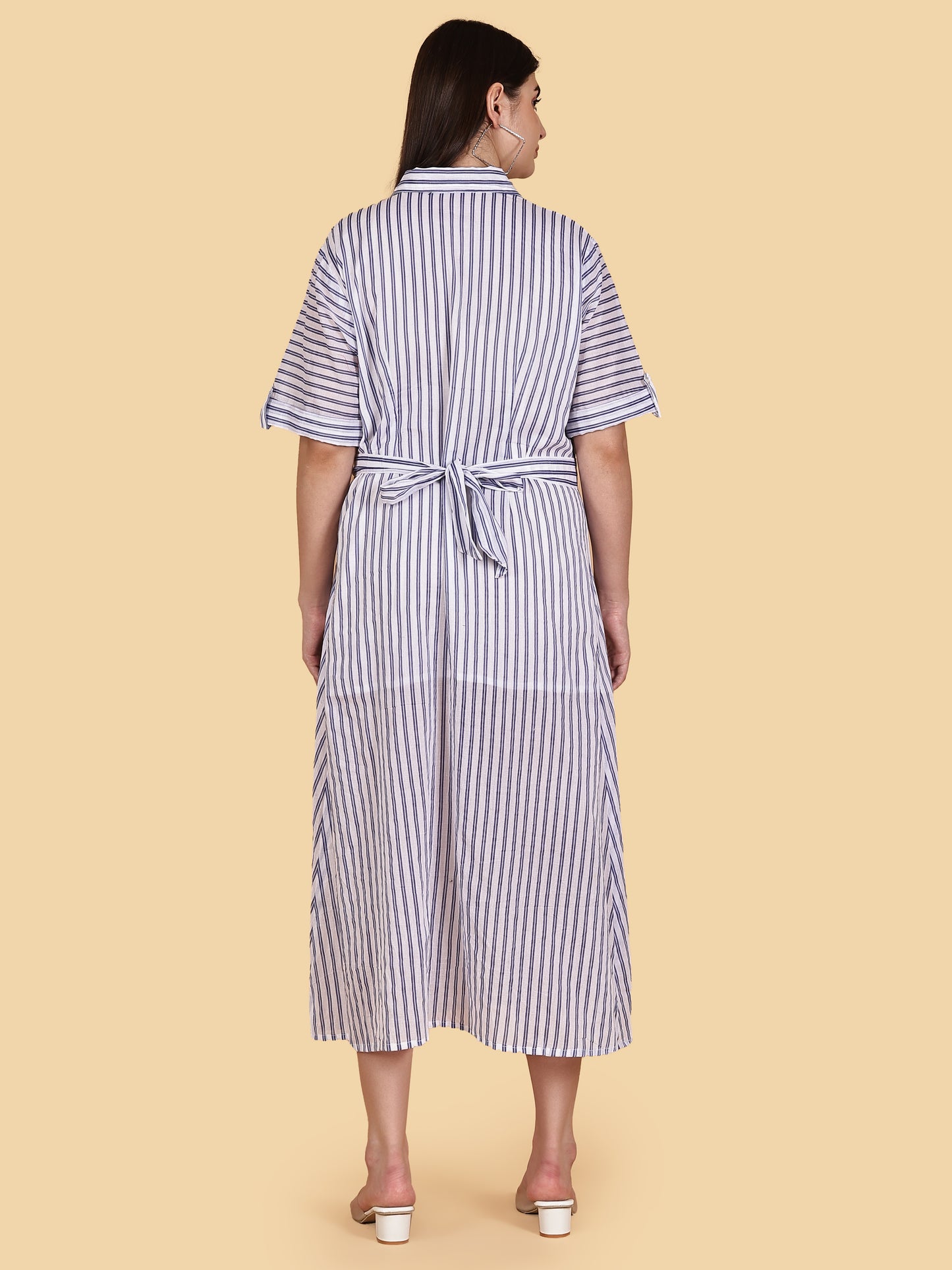 Resort Stripe Shirt Dress