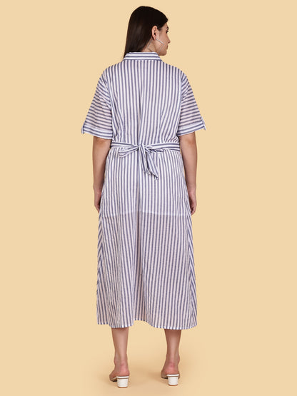 Resort Stripe Shirt Dress