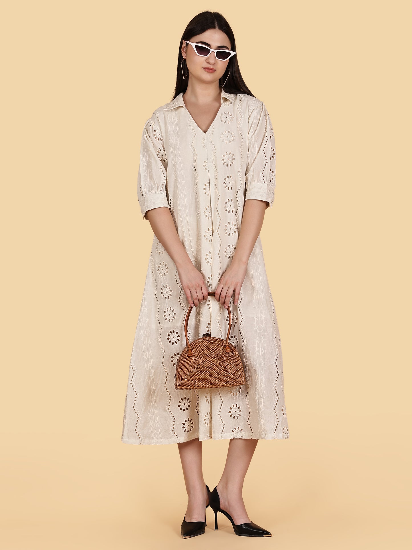 Aurelia Schiffli Dress